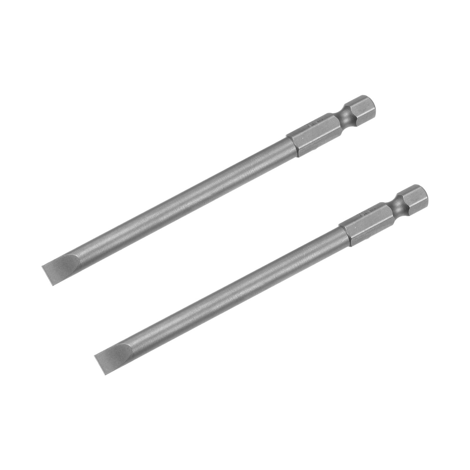2/4/10/20 puntas de destornillador ranuradas de 2/2.5/3/4/5/6 mm, 0.25 pulgadas | Duradero para trabajos de montaje diarios. (10 unidades de 2,5 mm)