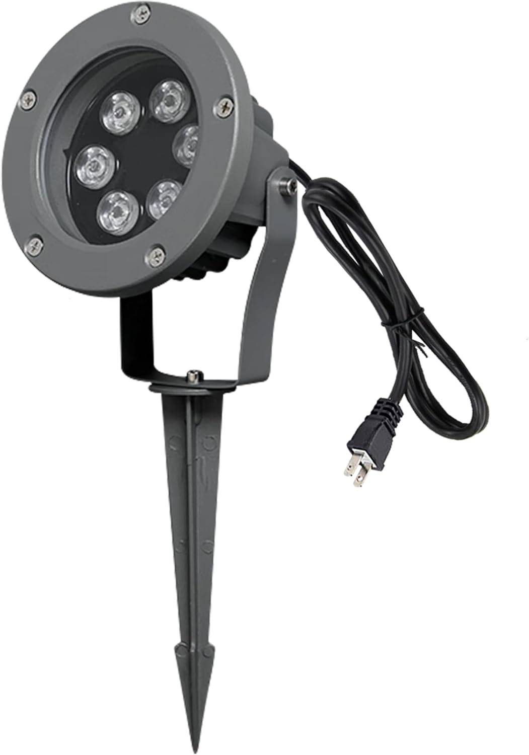 Waterproof Outdoor Floor Lamp Warm White Light 5W Corded Spot Lamp Adjusted Angle Direction for Patio Sidewalks Driveways Lawns Courtyards