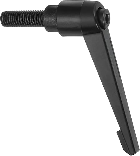 Miniatura 172 de uxcell Perillas ajustables M8 x 3.150 in, rosca macho, botón de trinquete, bloqueo rápido, perno giratorio para maquinaria de torno, color negro