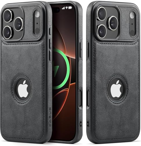 Étui de protection en cuir iPhone 17 Pro Max noir MagSafe business