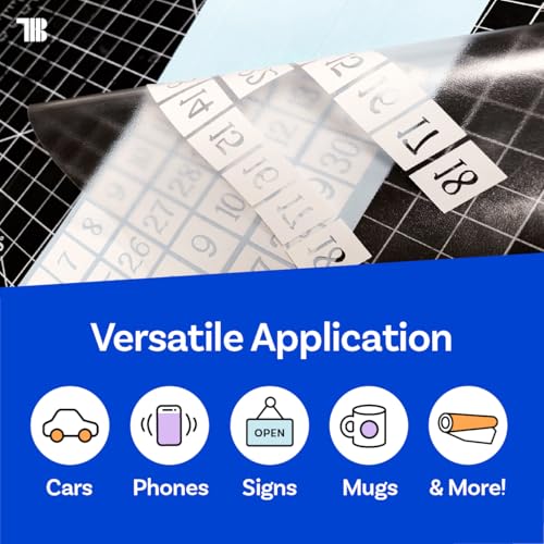 image for TapeManBlue Clear Transfer Tape for Vinyl, 12