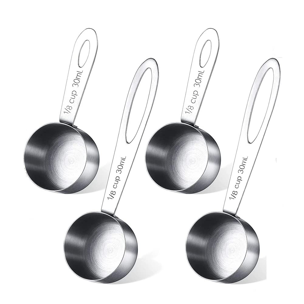 CTRLZS Stainless Steel Measuring Scoops Measuring Scoops for Coffee, Tea, Sugar and Milk, 30 Ml