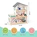 OOOK Wooden Dollhouse for Kids, Doll House with Simulated Luxury Furniture Set, Dollhouse Playset for Girls Toddlers (Including 4 Family Dolls and a Dog)