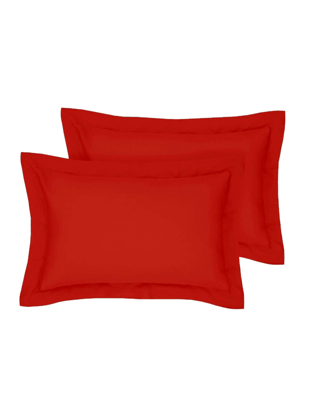 Amigozone Red Egyptian Cotton 200 Thread Count Pillow Pair Cases (, Oxford Pillow Pair)