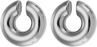 Gold Ear Cuff Earrings for Women Chunky Round Huggie Hoop Earrings Non-Piercing Cuff Earrings Minimalism Ear Clip Earrings for Women Teen Girls