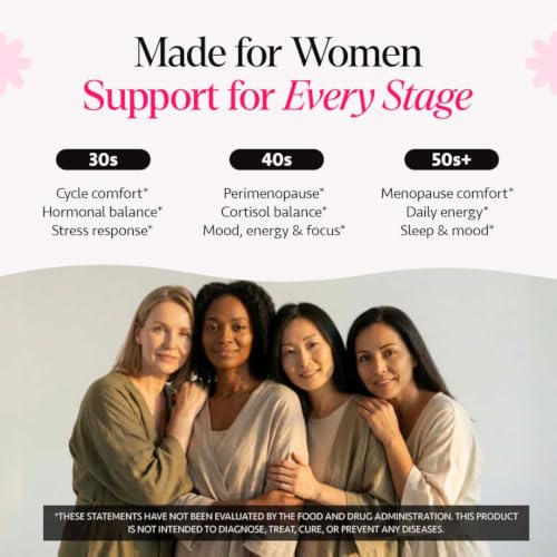 Image of Ayurvedic Hormone Balance for Women | Cortisol Reducer | Mood, Energy, Stress, & Sleep Support | Estrogen | Perimenopause | Ashwagandha, Rhodiola, & Holy Basil | Made in USA | 60 Ct. - OSH Wellness