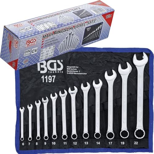 BGS 1197 | Juego de llaves combinadas | 6 - 22 mm | 12 piezas