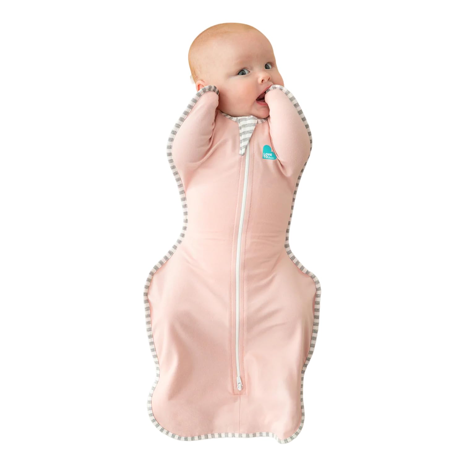 Love To Dream Swaddle Blanket. Newborn Essentials For 0-6 Months Baby Girls And Boys. 1.0 TOG Baby Sleeping Bag With Arms, Provides Comfortable And Quiet Sleep. Cotton Fabric (Dusty Pink, S)