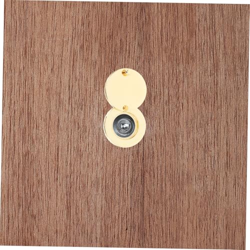 Visor para puerta metálico con cubierta rotativa tipo ojo de gato en ángulo amplio, material cobre, 2 piezas miniatura 6