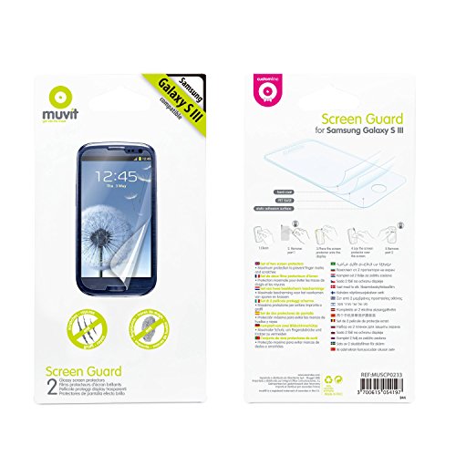Muvit MUSCP0233 - Protector de pantalla para smartphone Samsung Galaxy S3 I9300