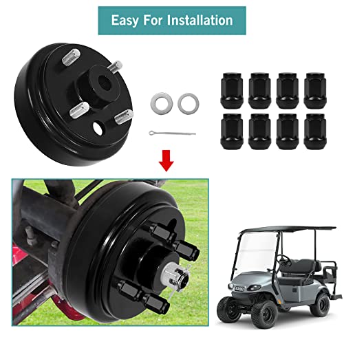 Ilskw Golf Cart Ezgo Brake Drum Hub Assembly With Nuts For Ezgo Txt Pds 1982-Up Electric & 1982-1993 2-Cycle Gas Golf Carts Oem # 19186-G1P, 17298-G1, 17082-G2 1Pcs #TOP4