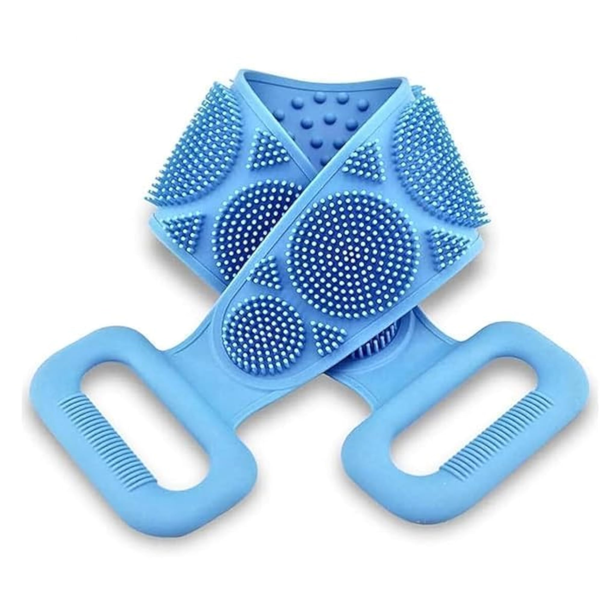 Silicone Back Scrubber Belt for Exfoliating, Long Bath Brush