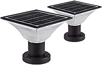 Vista 8 de Luces solares para postes – Encendido/apagado automático para exteriores – Luces solares para postes al aire libre 4x4 – Luces solares para poste
