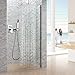 STARBATH SS01FC 12 Inch Ceiling Mounted Shower System with Rain ShowerHead and Handheld Shower Head, Shower Faucet Rough-in Mixer Valve and Trim Included Shower Combo Set,Chrome