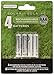 Moonrays 97126 Rechargeable NiCd Batteries for Solar Powered Units (AAA, 4-Piece Pack)