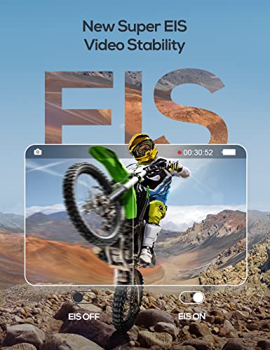 Image of iZEEKER Action Camera 4K 60FPS with Touchscreen, 40M Underwater Camera Waterproof, Dual Screen Vlog Camera with EIS, WiFi, Remote Control with 2X 1350mAh Batteries, Battery Charger and Accessory Kit