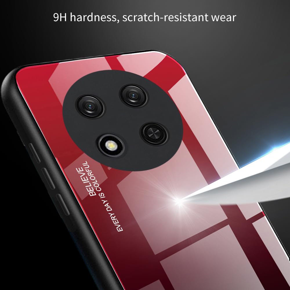 Custodia Per Honor Magic 7 Lite 5G / X9c – Cover In Vetro Temperato Sfumato Verde + Bordo TPU, Protezione 9H Antigraffio, Supporta Ricarica Wireless - 2