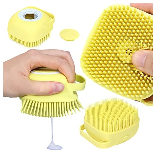 Escova Lava Pelo Pet Banho Cachorro Gato Dispenser Shampoo