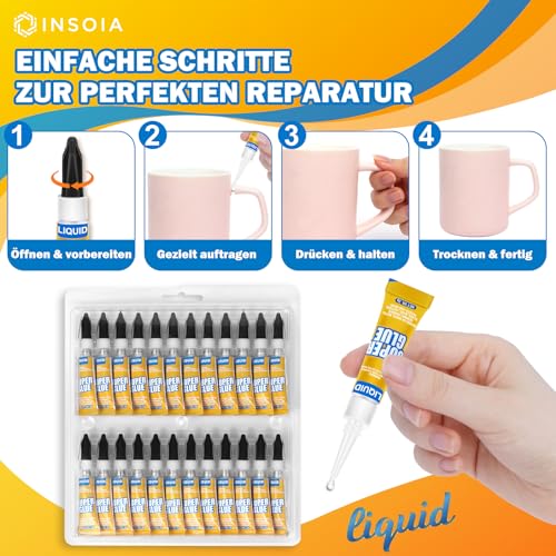 Sekundenkleber extra stark Flüssig 24 x 3 g，Universal alleskleber Mini Set – Ansicht 6