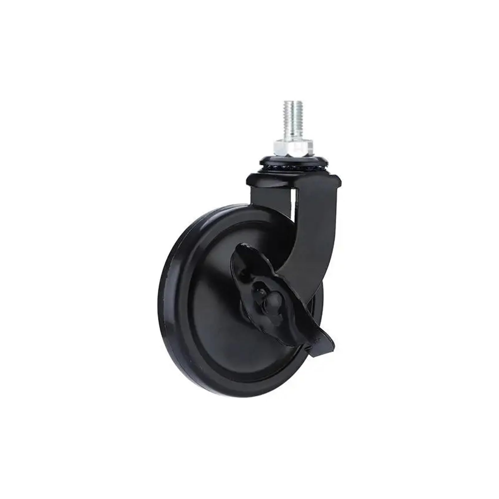 MXXDMOPD 4 Pieces/lot 3-inch Lead Screw electrophoretic Universal/Brake Dining Wheel PP Caster Trolley Silent Furniture(Brake)