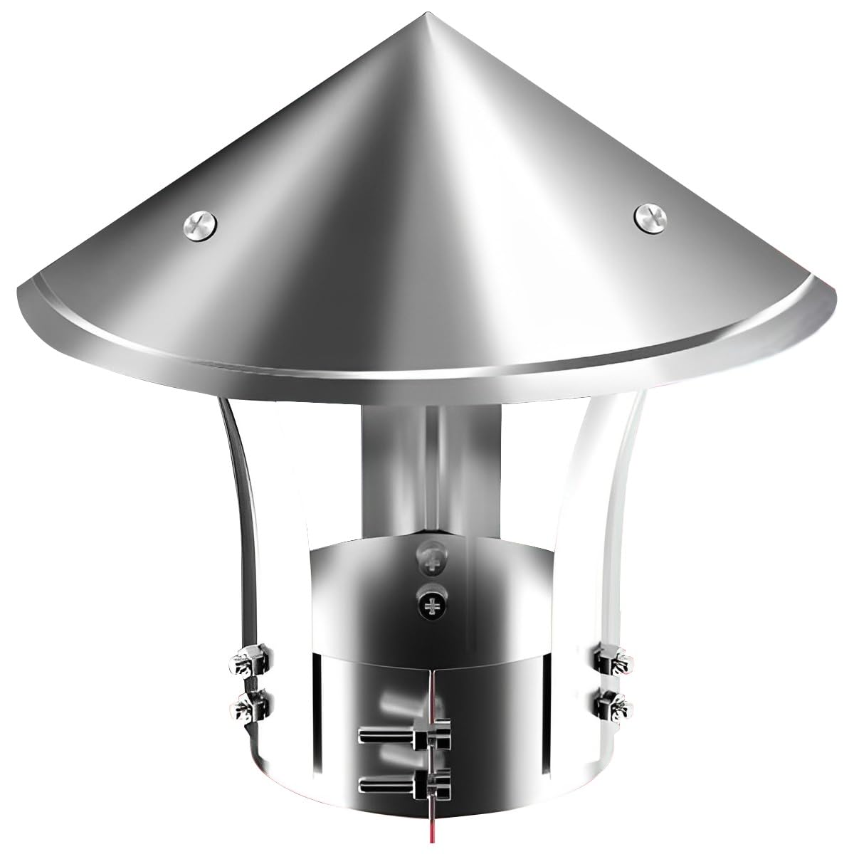 Tapas de Chimenea de Acero Inoxidable for Respiraderos de Techo, Tapa de Chimenea Redonda de 80 mm A 300 mm, Accesorios for Chimeneas, Sombrerete de Chimenea, Sombrerete de Techo(Take over 80mm)
