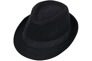 1920s Fedora Unisex Classic 20s Trilby Fedora-Hat Casual Manhattan Short-Brim Structured Gangster...