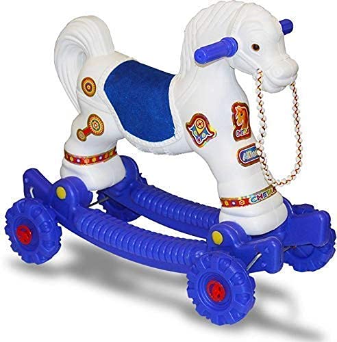 12FOR COLLECTION Trending Baby Horse Rider for Kids 1-5 Years Birthday Gift for Kids/Boys/Girls/Horsey Rocker/Ride-on Toy for Kids (Multi-Color) (Blue White) (B09N3Y6PFD) Amazon Price History, Amazon Price Tracker