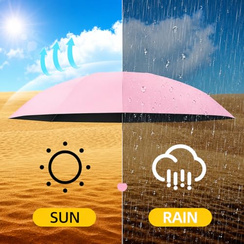 Image of Umbrella, UV Big Size Umbrella for Sun Protection Rain Windproof Strong Large 3 Fold For Men Women Kids Boys Girls Perfect & Stylish Windproof & Compact