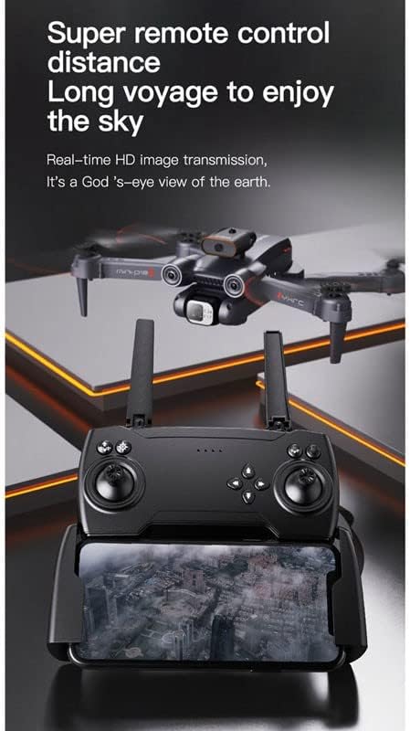 Miniatura 8 de HPXNBKKS - Mini dron plegable con cámara FPV HD dual de 8K, cuadricóptero RC para principiantes, niños, adultos, inicio de una tecla, retención de