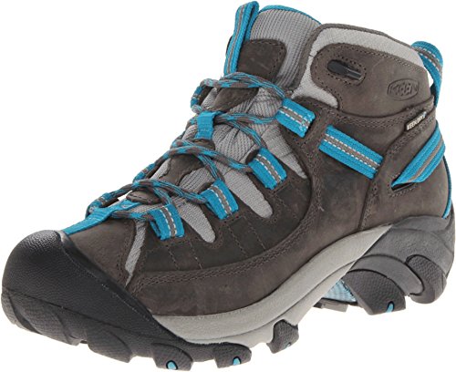 KEEN Women's Targhee 2 Mid Height Waterproof Hiking Boot, Gargoyle/Caribbean Sea, 9 M (Medium) US