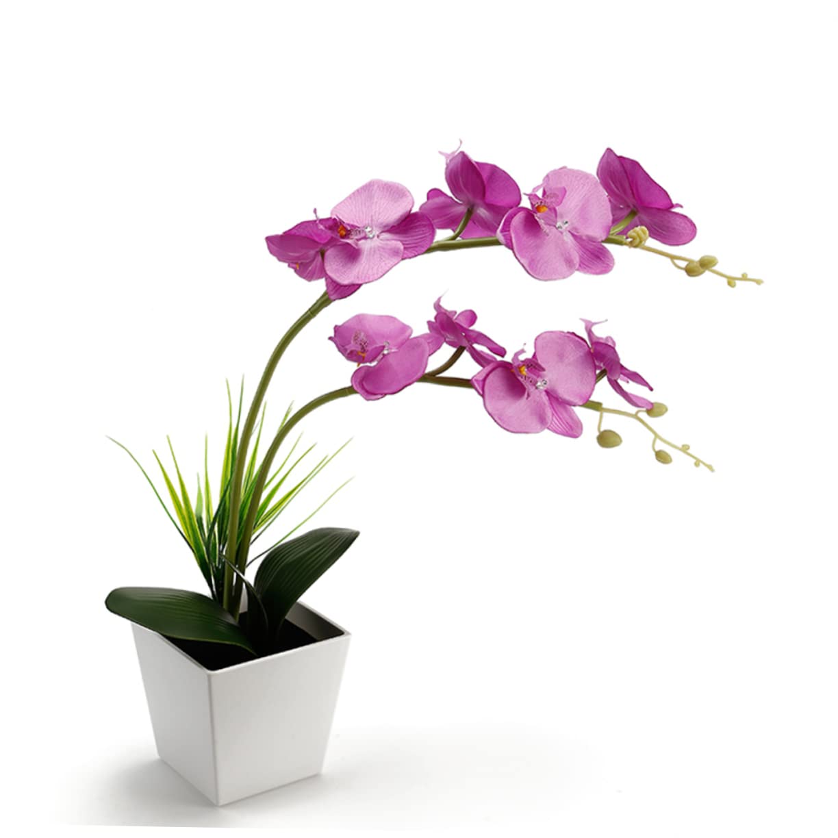 Batteriebetriebene Orchideen LED Blumenlicht Violett aus Kunststoff