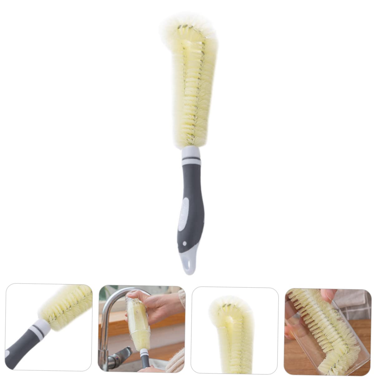 Mobestech 2piezas Cepillo De Limpieza De Copas Mango Herramienta Duradera para Biberones y Botellas para Hogar y Cocina Diseño Compacto y Práctico para Almacenamiento