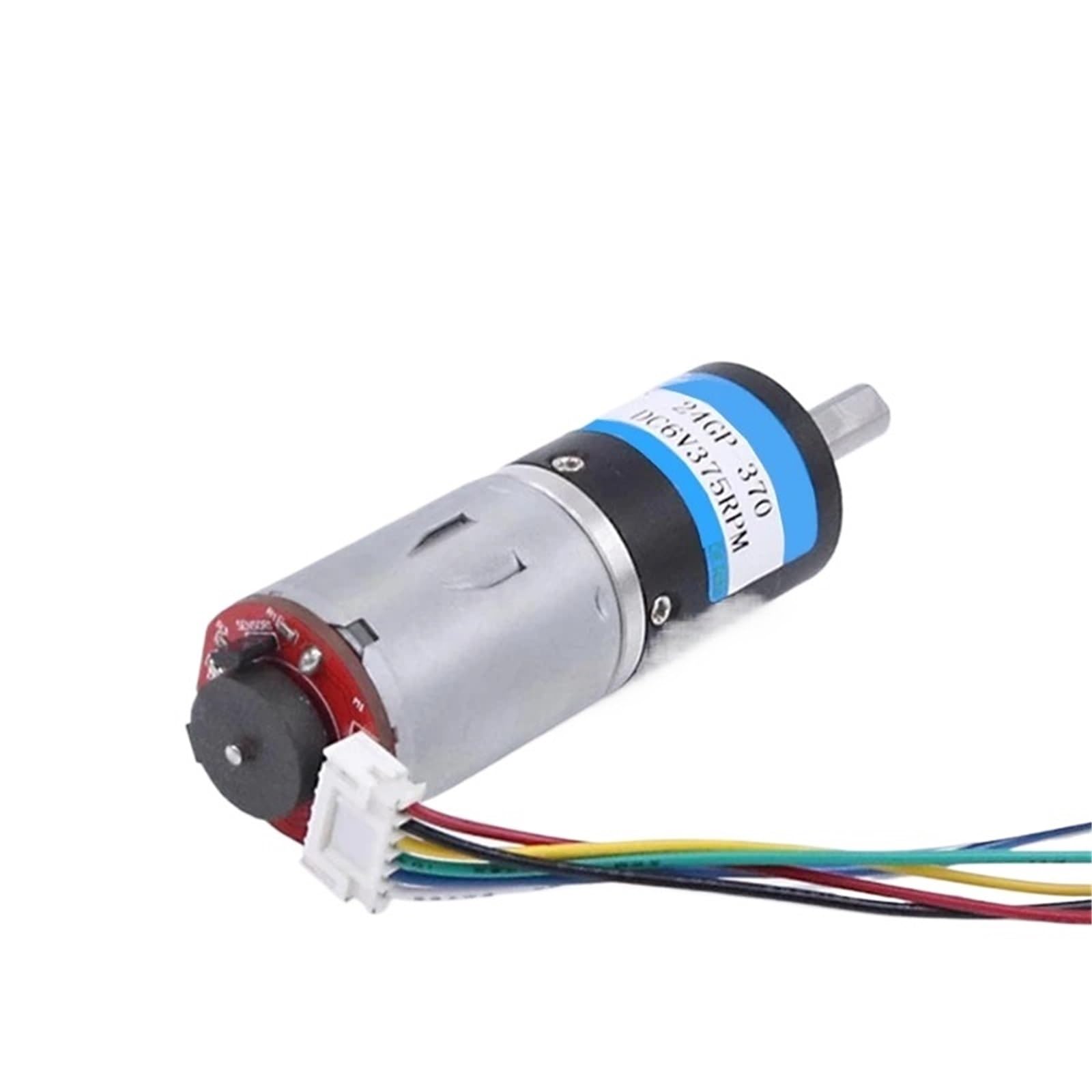 Silnik z przekładnią planetarną 24gp-370 DC6V12V24V z enkoderem regulowana prędkość silnika i odwracalna prędkość (długość wału 6 mm, 60 obr./min, 12 V)