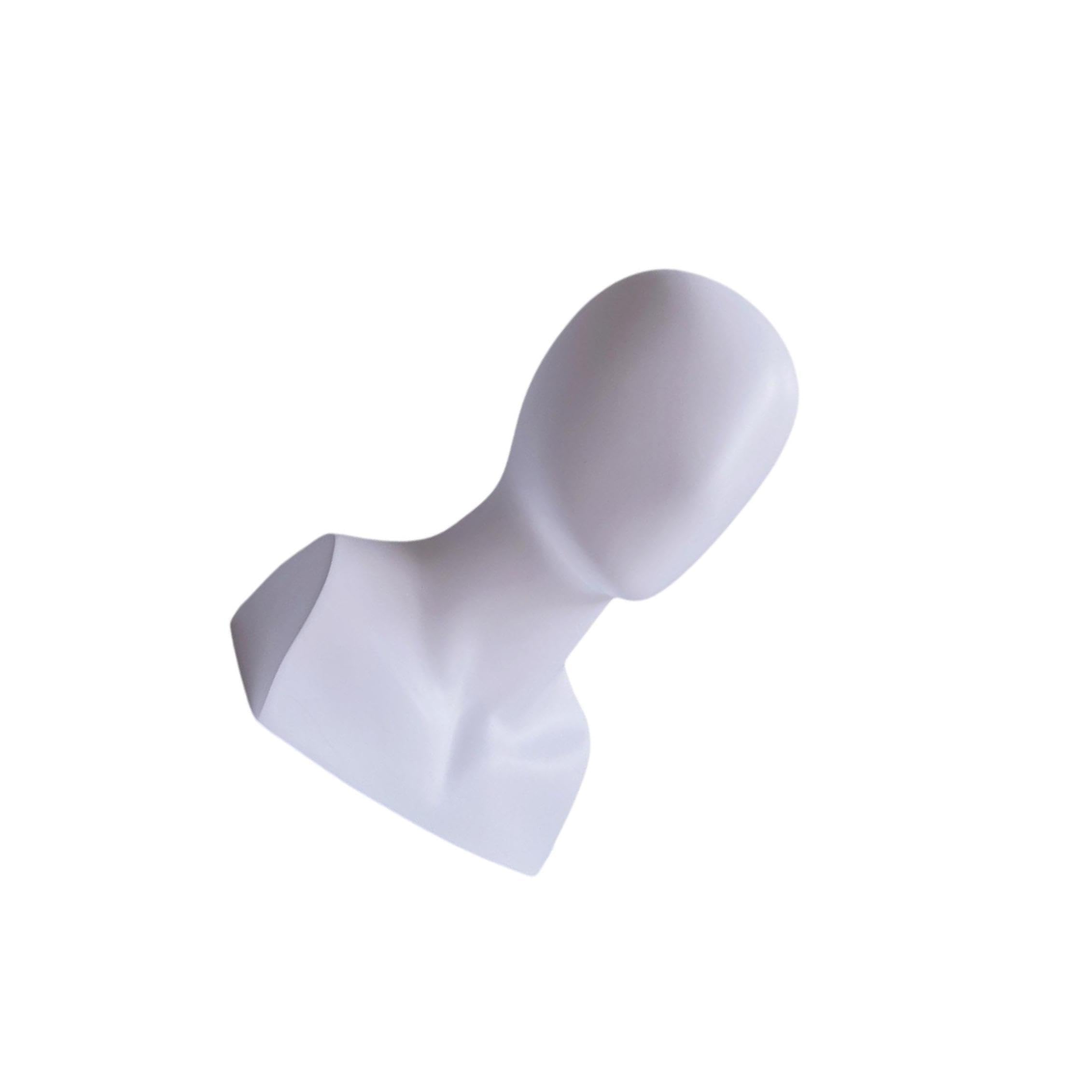 Cabeza de maniquí con hombros para exhibir pelucas, bufandas, collares y accesorios en hogares. Circunferencia de la cabeza: 52 cm. de maniquí multiusos. Principiante