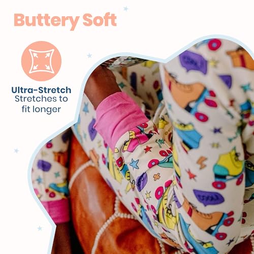 Buttery Soft Pajamas for Kids - Two Piece Viscose From Bamboo Pjs - Styled By Kardashians - Rollin To Bed Pajamas for Girls4