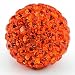 RUBYCA Pave Czech Crystal Disco Ball Clay Beads fit Shamballa Jewelry (20pcs, 10mm, Orange)
