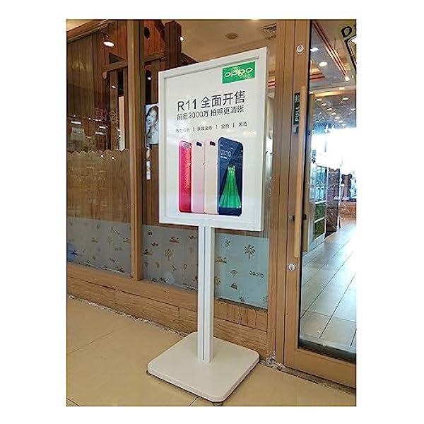 Vloer Display Stands 50 * 70cm Menu Stand Vervangbare Advertentie Rack Sign Stand Poster Stand Met Stabiele Basis, alleen Frame, Zonder Tekentafel wit