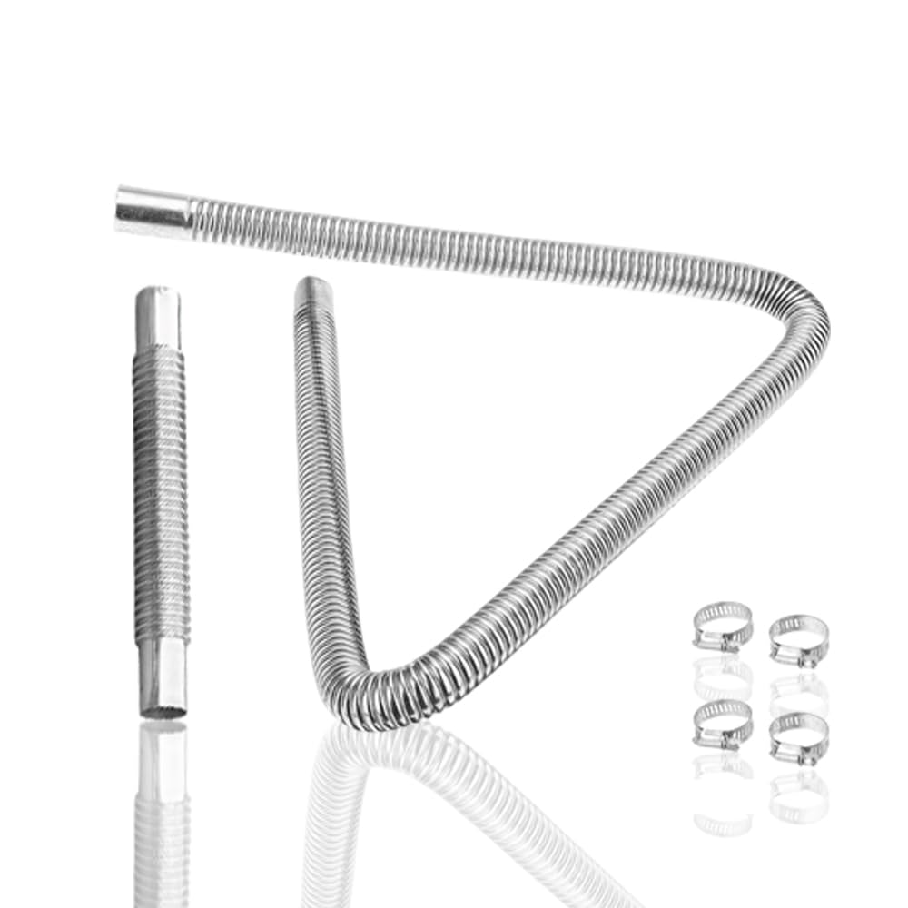 ヒーターホース 排気口25mm ステンレス 長さ約20+60cm パーキングヒーターパイプ トラック用ヒーターホース バス用ヒーターパイプ 自動車用駐車ヒーター ディーゼルガスベント 船舶用部品 車の排気管 ヒーターpipe 駐車ヒーター パーキングヒーター pipe 自動車用 トラック バス 部品 2本セット 管輪付き