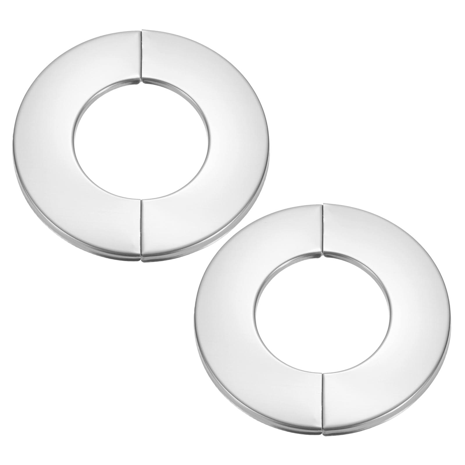 PATIKIL Flangia Divisa a Parete 1.4" (35mm), 2 Pezzi in Acciaio Inox Tondo Autoadesivo Piastra Copertura per Parete Idraulica per Cucina Bagno Braccio Tubo Rubinetto Decorazione, Argento