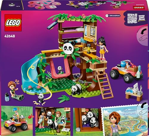Friends Il Santuario dei Panda Giocattolo per la Cura degli Animali con Casa sull'Albero, Veicolo ATV, 2 Mini Bamboline e 3 Panda - Giochi Creativi per Bambine da 7 Anni in su - 42648 - Lego - Immagine 11