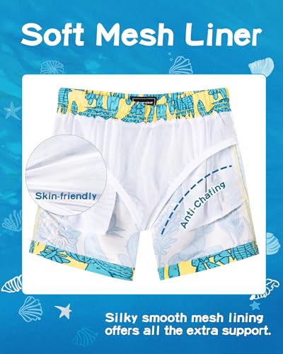 Image of SURF CUZ Boys Swim Trunks Toddler Swim Shorts UPF 50+ Bathing Suit for Boy Swimsuit Quick Dry Mesh Beach Boardshorts Swimwear
