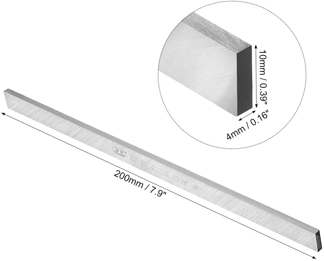 Utoolmart - Punta Per Tornio HSS 8 Mm X 30 Mm X 200 Mm, Per Tornio Quadrato, In Acciaio Ad Alta Velocità, Fresa A Mosca Rettangolare In Bianco - Foto 10