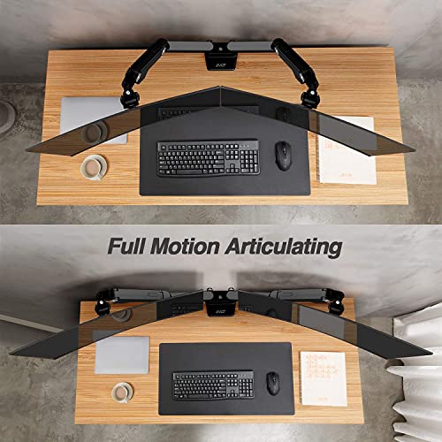 Image of AVLT Dual Monitor Arm Desk Mount for 17-35 inch Screens, Heavy Duty - Black