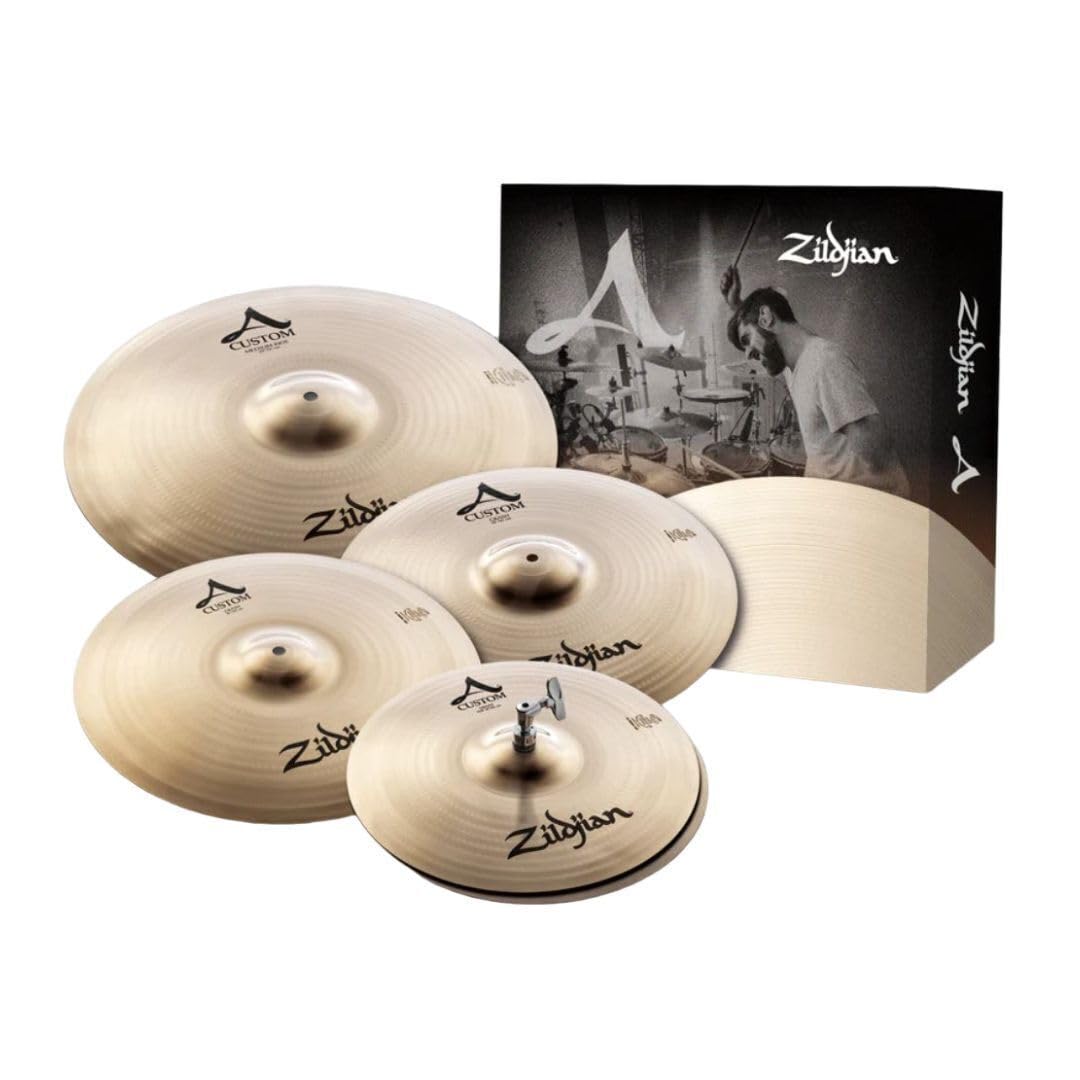 Zildjian A Family Custom Cymbal Pack with 14-Inch Hi-Hat Cymbal, 16-Inch Crash, 18-Inch Crash and 20-Inch Medium Ride