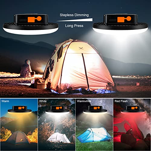 Image of IODOO 16500mAh 60W Rechargeable Camping Light 3000LM 2700 /4000 /6500K LED Camping Lantern Portable IP65 Waterproof Tent Lights Power Failur