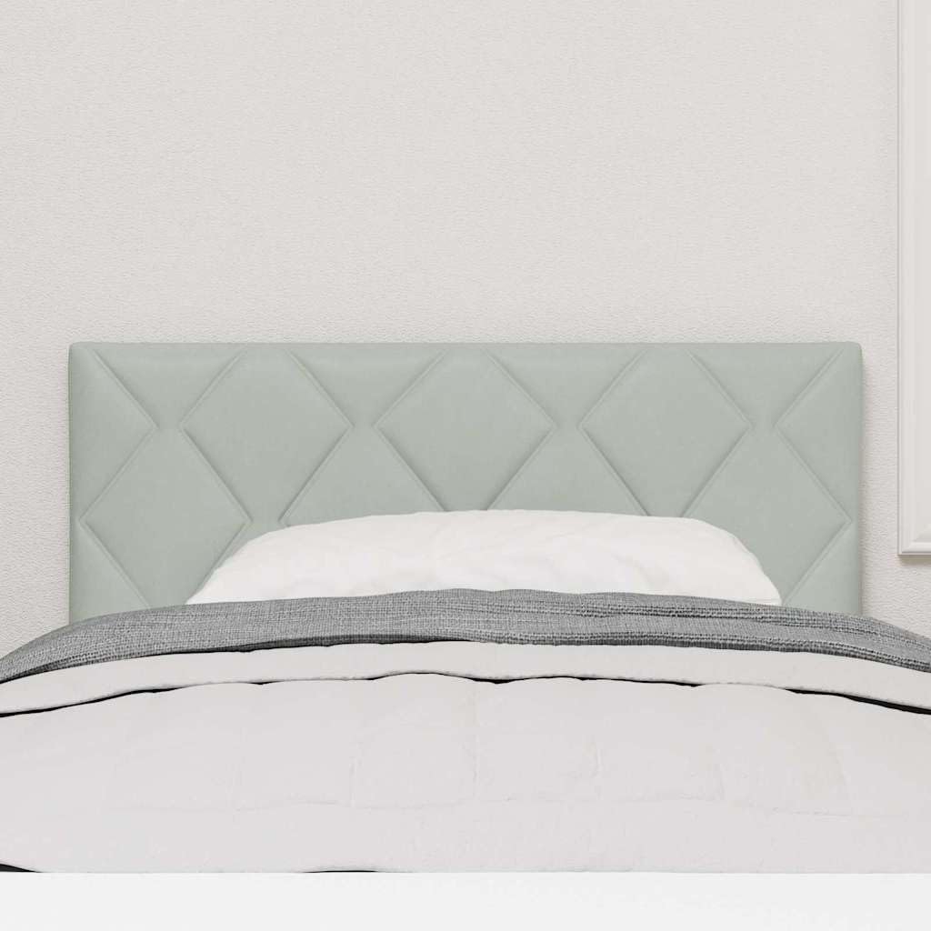 Cabecero LED gris claro 100 cm piel sintética marco de madera maciza altura ajustable diseño moderno para cama dormitorio salón