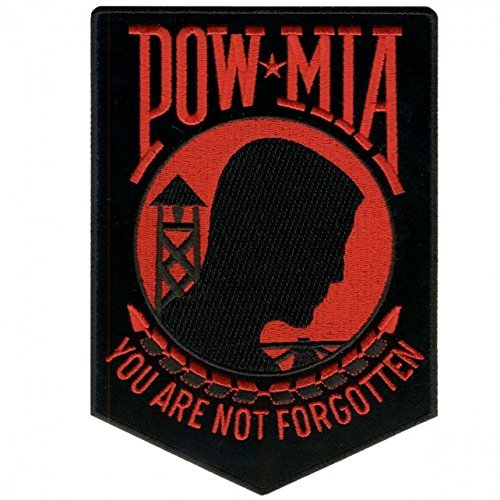 Hot Leathers, POW MIA YOU ARE NOT FORGOTTEN BIKER, Iron-On/Saw-On Rayon PATCH - 3" x 4"