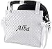 Danielstore- Bolso Talega Lactancia PERSONALIZADA Plastificada para carro- capazo bebe- Color Blanco