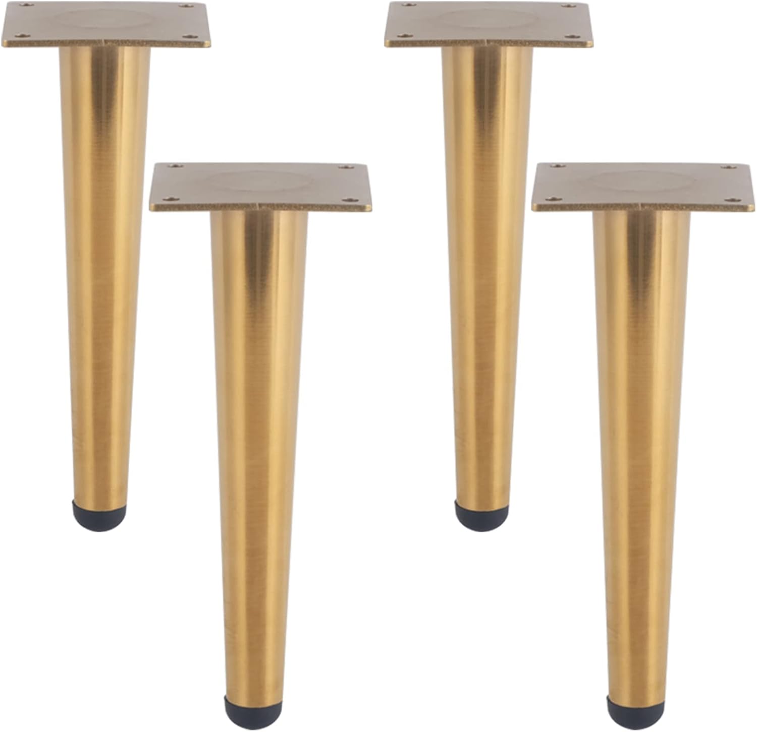 Pied Table Metal Pied de Meuble Doré Pied Cône pour Meuble Commode Pied