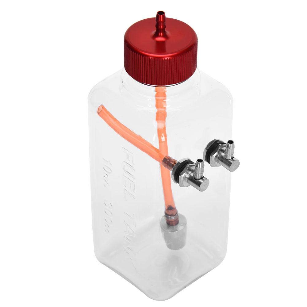 RC-Kraftstofftank Transparent, 300 Ml – Für Modellflugzeuge 15-26cc, Mit Metallanschlüssen & Dichtem Verschluss